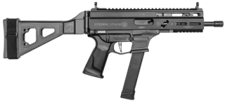 Global Ordnance STRIBOG SP9A3G 9mm Luger Semi-Auto Pistol - Black - 8.0" - 30 Round - Brace